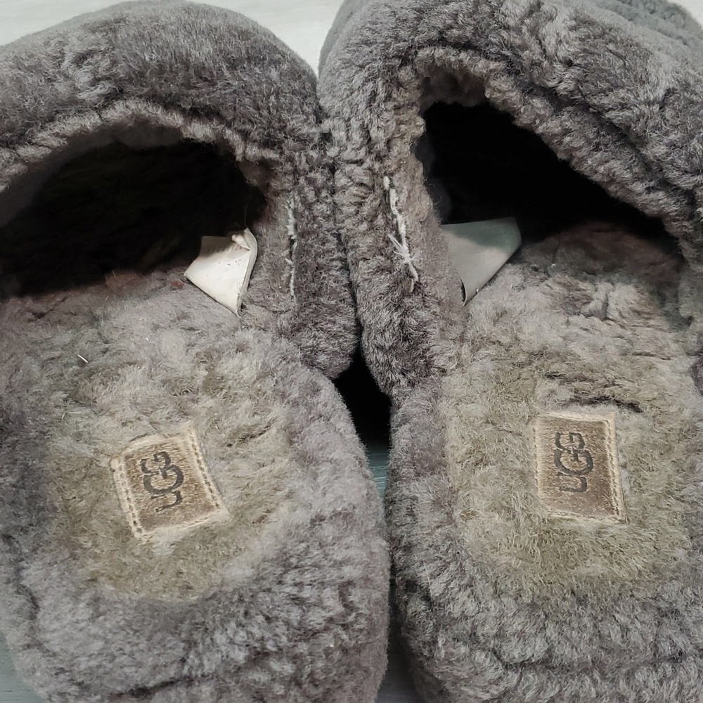 Ugg Australia Women Fluffy Platform Slippers shoes sz 10 - Picture 6 of 13